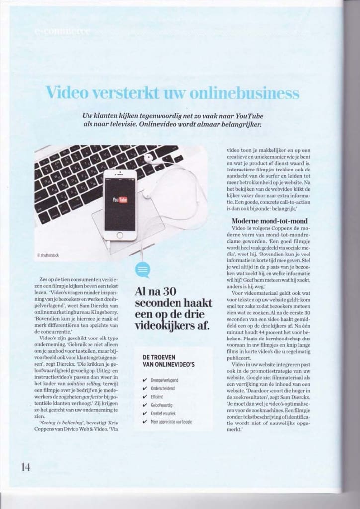 Divico Videoproducties in Pulse (De Tijd)
